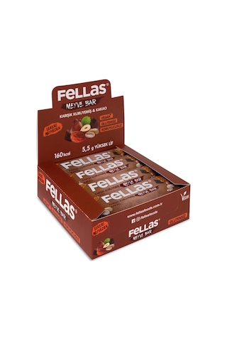 Fellas Karışık Kuruyemiş ve Kakao Meyve Bar 12 x 40 G