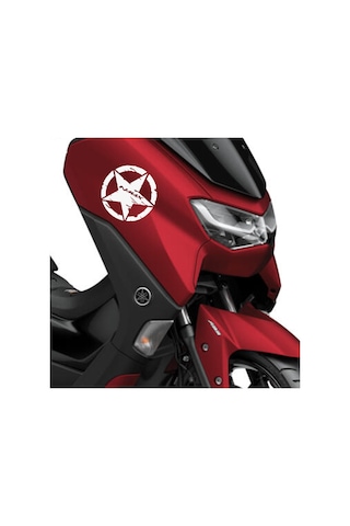 Deeb Army N-Max Yıldız Sticker Etiket Mat Beyaz 2 Adet