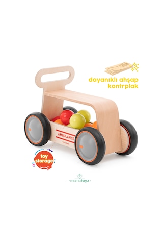 Driveme Wood Ambulans Yürüteç - Bin Sür - Oyuncak Deposu