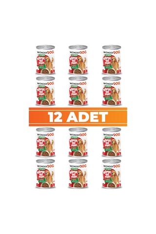 Wonderdog Kuzulu Yetişkin Köpek Konservesi 400gr X 12 Adet