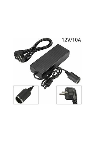 Geeksen 220v'den 12v 10a'ya Evsel Geri Dönüştürücü, Araç Elektrikli Aletler İçin Güç Kaynağı Süpürge, Kameralar