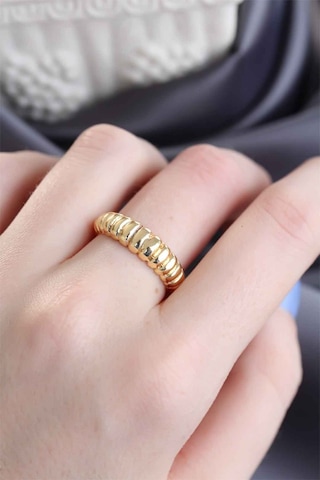 Altın Renk Ayarlamalı Burgu Kadın Yüzük - Tj-byk1503 Çok Renkli