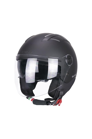 Cgm 116A Aır Açık Kask Siyah Uzun Vizör+ Güneş Vizörlü Siyah