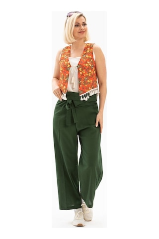 Eliş Şile Bezi Unisex Şile Bezi Balıkçı Pantolon Yeşil