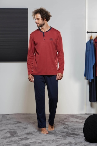 Pjs Erkek Kışlık Uzun Kol Pijama Takımı-kiremit Kiremit