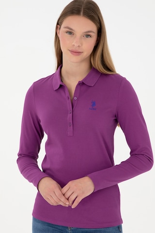 U.S. Polo Assn. Kadın Menekşe Basic Polo Yaka Sweatshirt 50297906-VR037