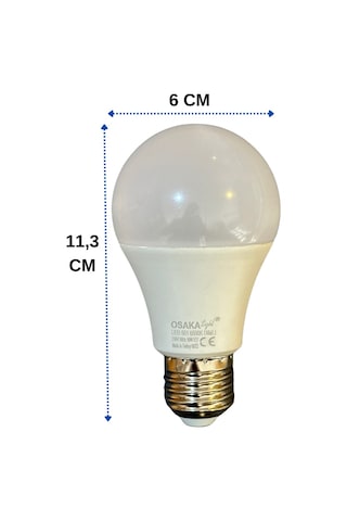 Osaka 10w 75w 6500k Beyaz Işık E27 Duylu Dim Edilebilir Led Ampul 8 Adet