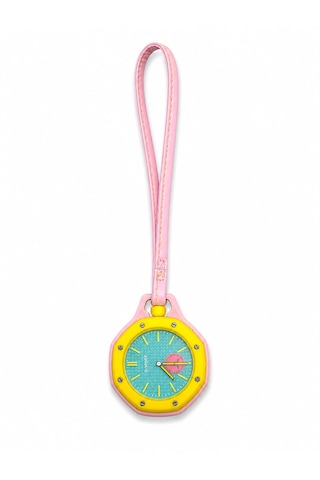 Duostyle 2'si 1 Arada Analog Kol Saati Ve Çanta Saati Silikon Kordonlu Unisex Pembe