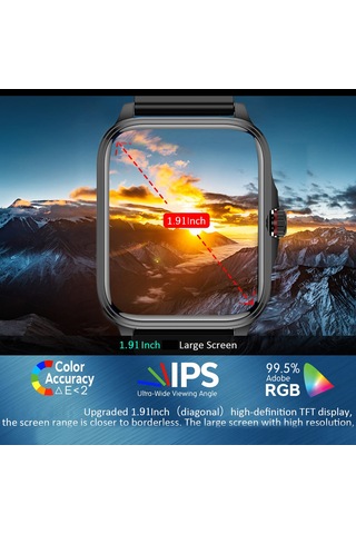 Jeemson 1.91" Ip67 Su Geçirmez Ekran Akıllı Saat (İthalatçı Garantili)