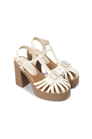 Deery Kadın Bej Rugan Platform Topuklu Sandalet - 26491zbejc01 Bej