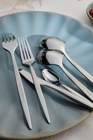Karaca  Elegance Thor V2 Platin 12 Kişilik 84 Parça Çatal Kaşık Bıçak Takımı