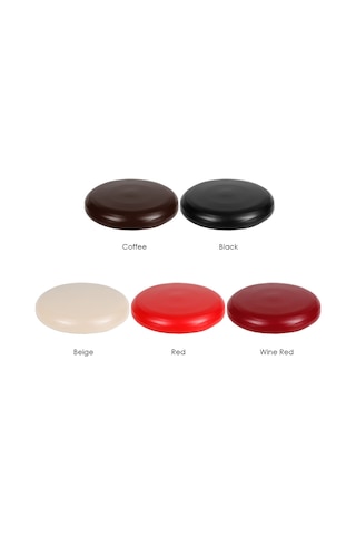 Yuvarlak Elastik Pu Deri Tabure Kılıfı Sentetik Bar Taburesi Koltuk Kılıfı Yemek