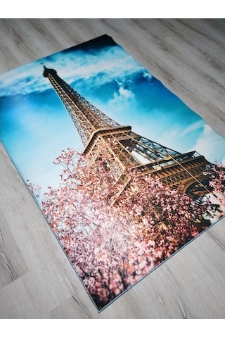 Foto Baskılı Halı Artist Parisçiçek 90X140 Cm Çok Renkli