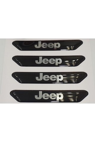 Jeep Logo Kapı Kenarı Koruma Metalize Damla Desen 3M Band