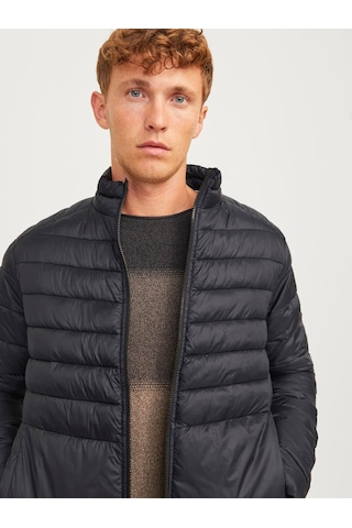 Jack & Jones Erkek Dik Yakalı Şişme Mont - 12258444 Siyah