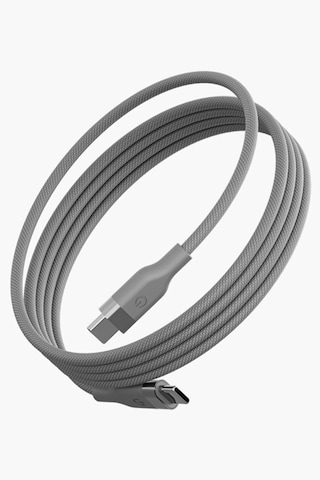 Helix 1.5m 100w Manyetik Katlanma Özellikli Type-c To Type-c Pd Hızlı Şarj Kablo - Natural Grey