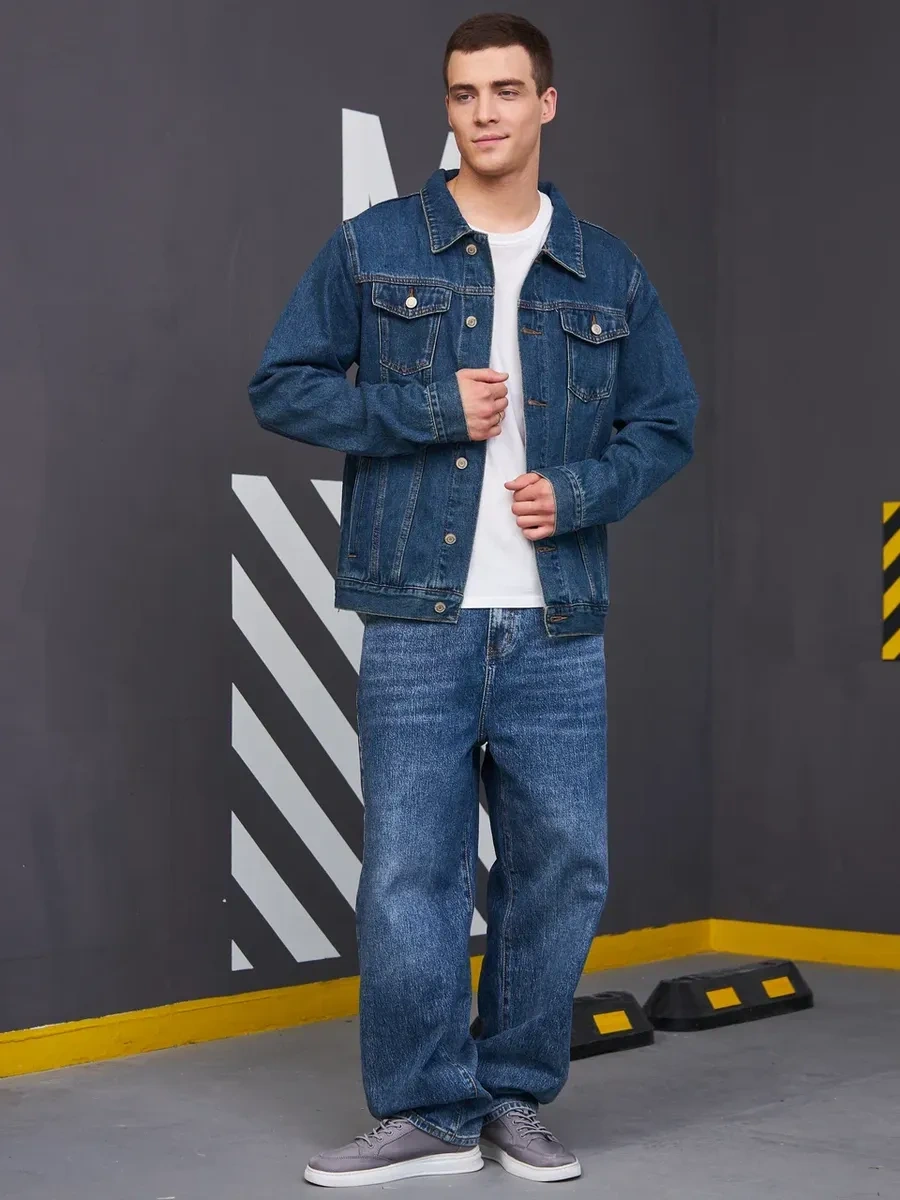 Arvador Klasik Erkek Kot Ceket 439191974 Mavi