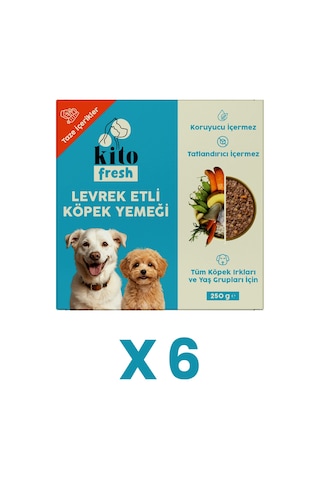 Kito Fresh Levrek Etli Taze Yetişkin Köpek Yemeği 6 x 250 G