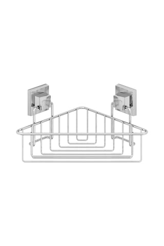Teknotel Easyfıx Yapışkanlı Tek Katlı Banyo Köşe Rafı Krom Ef251 Krom