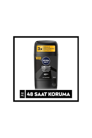 Nivea Men Deep Dimension Aktif Karbon Erkek Stick Deodorant 50 ML