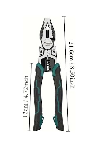 Novahub Tuosen 9'lu 1 Alet Süper Alaşımlı Profesyonel Tel Kesme Ve Soyma Pencesi