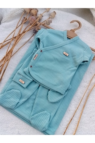 Bilge Trend Kız Erkek Bebek Natural 7 Parça Yeşil Hastane Çıkışı yeşil