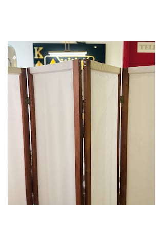 Ahşap Paravan Seperatör 6 Kanatlı Ara Bölme Dekoratif 5396