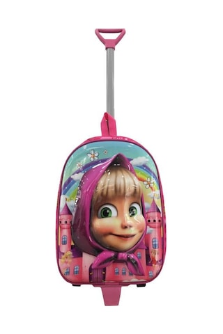 Gnc Design Çekçekli Pembe Başlıklı Kız Anaokulu / Kreş Çantası