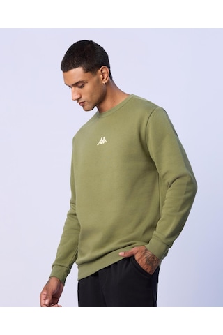 Kappa Antonio Erkek Yeşil Regular Sweatshirt