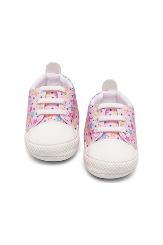 Yıldız Desenli Convers Bebek Patik Ayakkabı Pembe