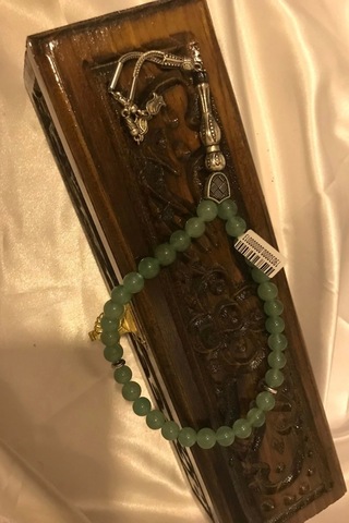 Tespih Florit Doğal Taş Tesbih Gümüş İmameli Ahşap Kutulu Çok Renkli