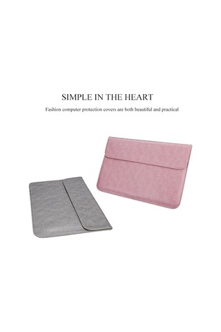 Zsykd Pu01s Pu Deri Yatay Görünmez Manyetik Toka Laptop Iç Çanta 13.3 Inç Dizüstü Bilgisayarlar Pembe Yurt Dışından