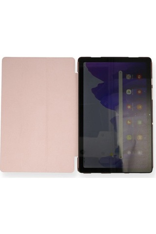 Samsung Uyumlu Galaxy X200 Tab A8 10.5 Kılıf Tablet Smart Kılıf - Rose Gold Bant