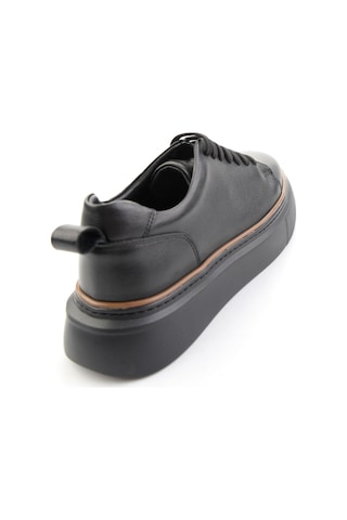 Siyah Hakiki Deri Erkek Sneaker E01811300503 Siyah