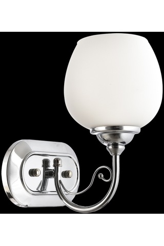Lamore Home Belçim Opal Camlı Tekli Krom Aplik Krom