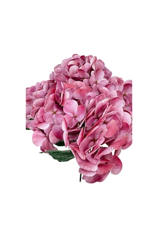 Yapay Çiçek Islak Ortanca Çiçeği Pembe Koyu 45cm 5dal Islak Gerçeksi Dokulu Pembe