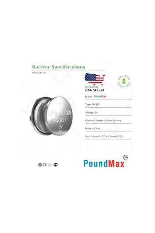 Poundmax Lityum Cr927 Düğme Piller, 3v 1x 5-pack