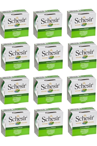 Schesir Tavuk Fileto Yetişkin Köpek Konservesi 12 x 150 G