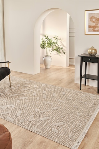 Kaşmir Halı 7/24 İskandinav Sten 200x290 Cm Bej