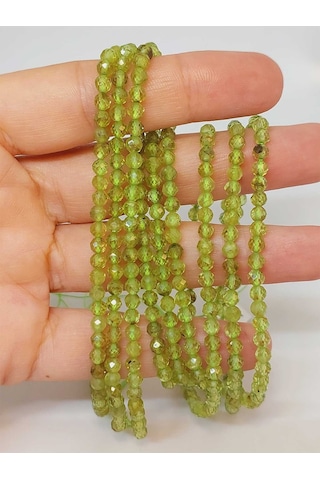 Peridot Zebercet Taşı Dizi 3.5mm 45946 Çok Renkli