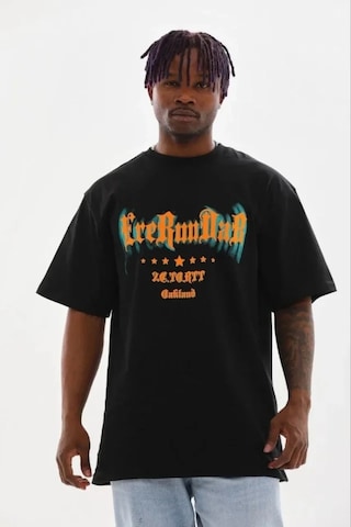 Modi Erkek Baskılı T-shirt Kısa Kol Bisiklet Yaka Regular Fit Rahat Kalıp Günlük Tişört - Siyah - Mymg185498