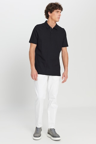 AC&Co / Altınyıldız Classics Erkek Sıyah %100 Pamuk Slim Fit Dar Kesim Polo Yaka Jakarlı Triko Tişört SIYAH