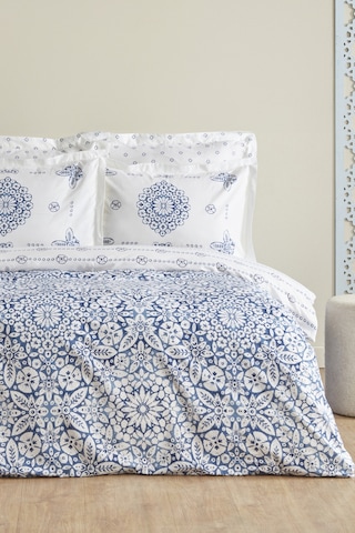 Karaca Home Ida Mavi %100 Pamuk Tek Kişilik Nevresim Takımı 200.22.11.0392 Mavi