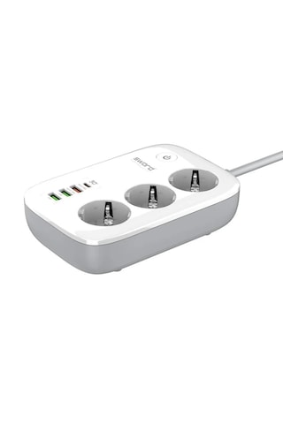 Sword SW-3PU1C 30W Type-C Akım Korumalı 3'lü Wi-Fi Akıllı Priz 2 M
