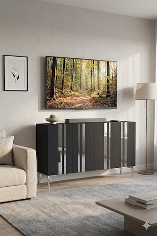 Ka1230as Mia Konsol Ve Tv Sehpası Antrasit-silver 120cm