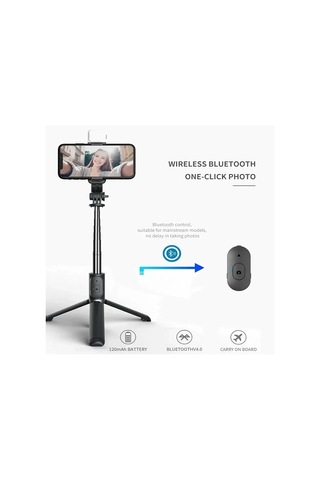 Xiaomi 1045mm Selfie Sopa Kablosuz Bluetooth Led Dolgu Işığı