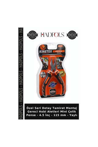 Özel Seri Detay Tamirat Montaj Gereci Hobi Aletleri Mini Çelik Pense - 4.5 İnç - 115 Mm - Yaylı