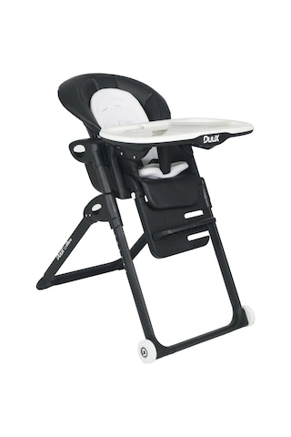 Duux Alkon Yatarlı Portatif Katlanabilen Yükseklik Ayarlı Mama Sandalyesi Siyah