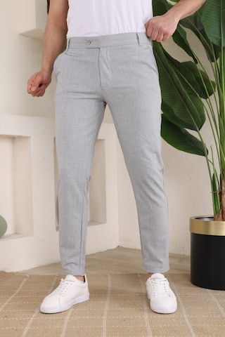 Modi Erkek Slim Fit Dilli Kumaş Pantolon Gri