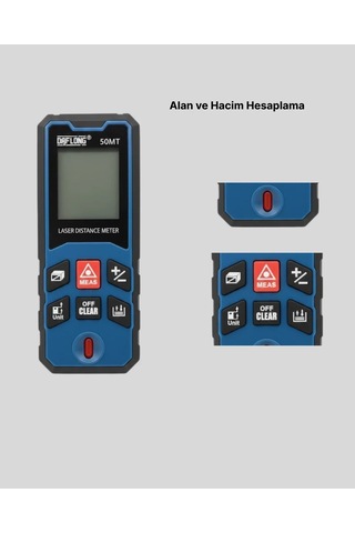 Yeni Nesil Lazer Mesafe Ölçer 50 Mt İnşaat Ve Ev Kullanımı